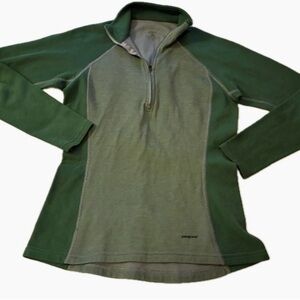 Patagonia Women’s Capilene 3 Midweight 1/4 Zip Pullover Green Size Small F6